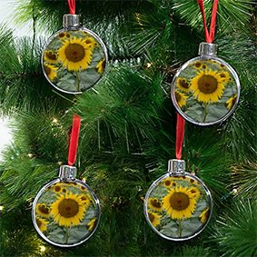 4 Bolas de Navidad personalizada 8 cm (4 Fotografía)