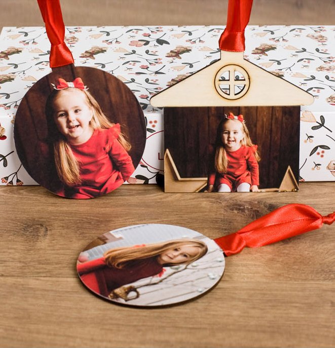 adorno árbol de Navidad personalizada en madera. - Imagen 3